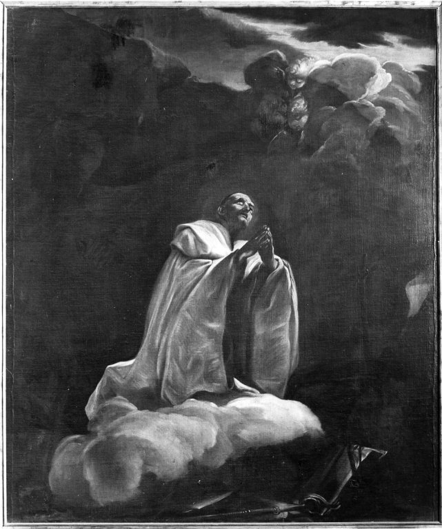 beato Bernardo Tolomei in estasi (dipinto) by Mola Pier Francesco (cerchia) (ult